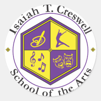 Adesivo Redondo Vinheta do logotipo ITC