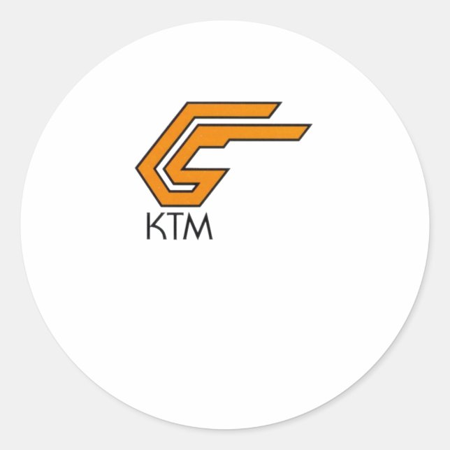 Adesivo Redondo Vinheta do logotipo Ktm1 (Frente)
