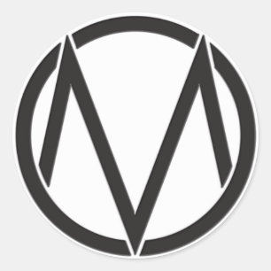 Adesivo Redondo Vinheta do logotipo Maine