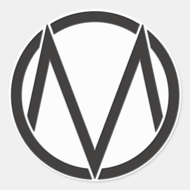 Adesivo Redondo Vinheta do logotipo Maine (Frente)