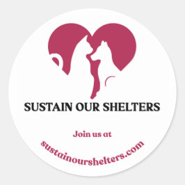 Adesivo Redondo Vinheta do logotipo SOS