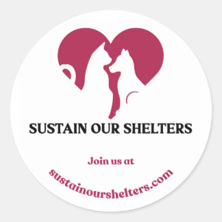 Adesivo Redondo Vinheta do logotipo SOS