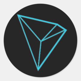 Adesivo Redondo Vinheta do logotipo Tron TRX