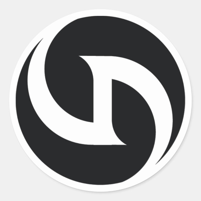 Adesivo Redondo Vinheta do logotipo vDream (Frente)