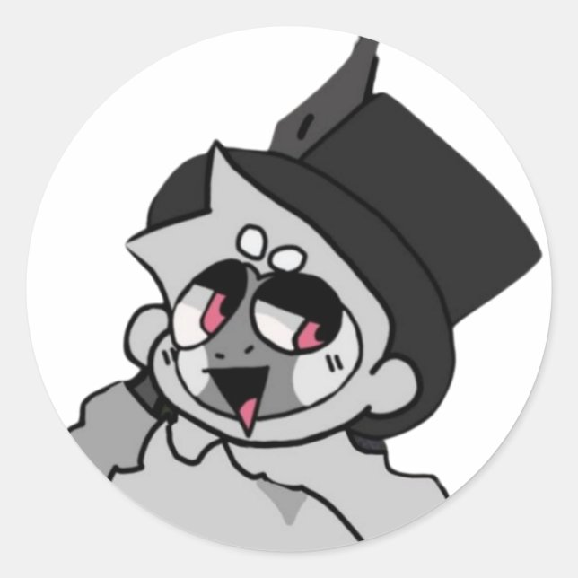 Adesivo Redondo Vinheta do macaco-fogo (Frente)