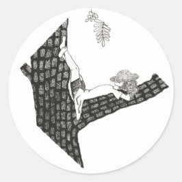 Adesivo Redondo Vinheta do Nap da Floresta