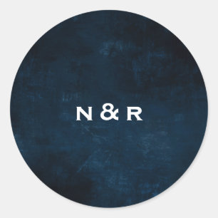 Adesivo Redondo vinheta do nome do marinho