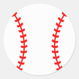 Adesivo Redondo Vinheta do Partido Baseball, Vinheta de Aniversári