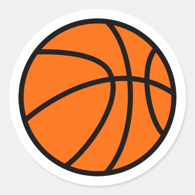 Adesivo Redondo Vinheta do partido basquetebol, Vinheta de anivers (Frente)