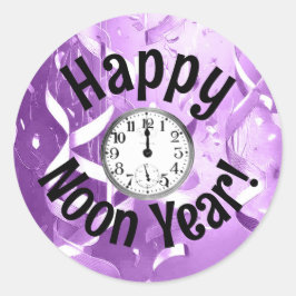 Adesivo Redondo Vinheta do Partido da Família Noon Year