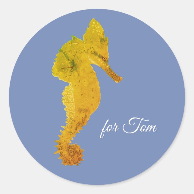 Adesivo Redondo Vinheta do Partido dos Cavalos do Mar (Frente)