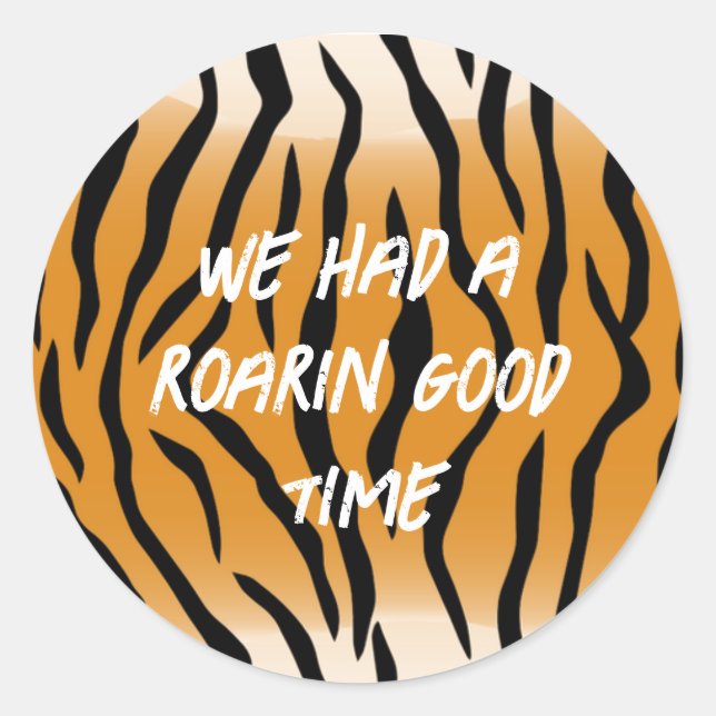 Adesivo Redondo Vinheta do Partido Tigre (Frente)