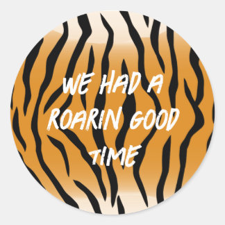 Adesivo Redondo Vinheta do Partido Tigre