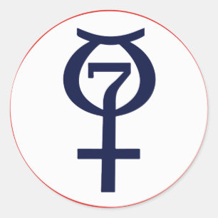 Adesivo Redondo Vinheta do Programa Mercúrio