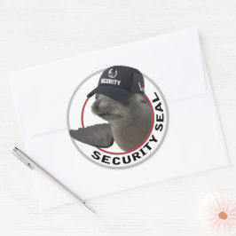 Adesivo Redondo Vinheta do selo de segurança