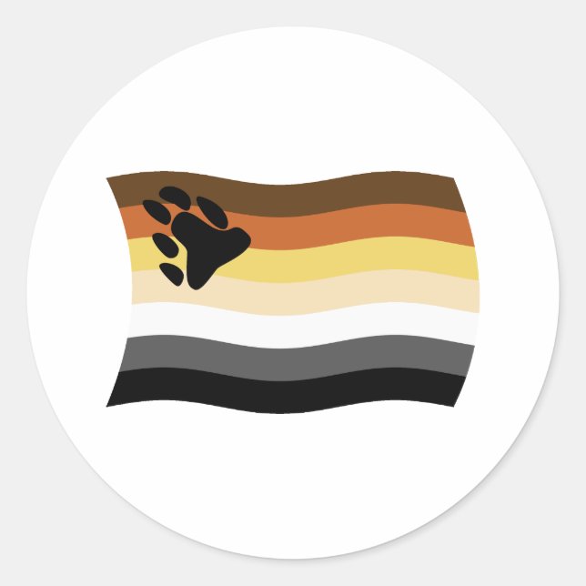 Adesivo Redondo Vinheta do Sinalizador da Irmandade do Urso (Frente)