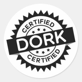 Adesivo Redondo Vinheta Dork Certificada