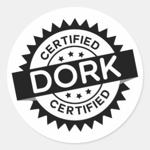 Adesivo Redondo Vinheta Dork Certificada