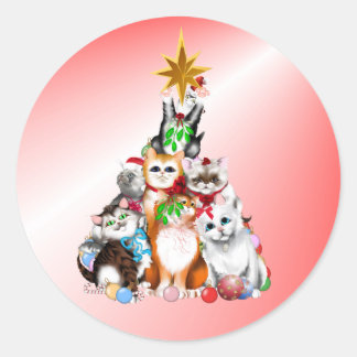 Adesivo Redondo Vinheta dos Cristais de Natal
