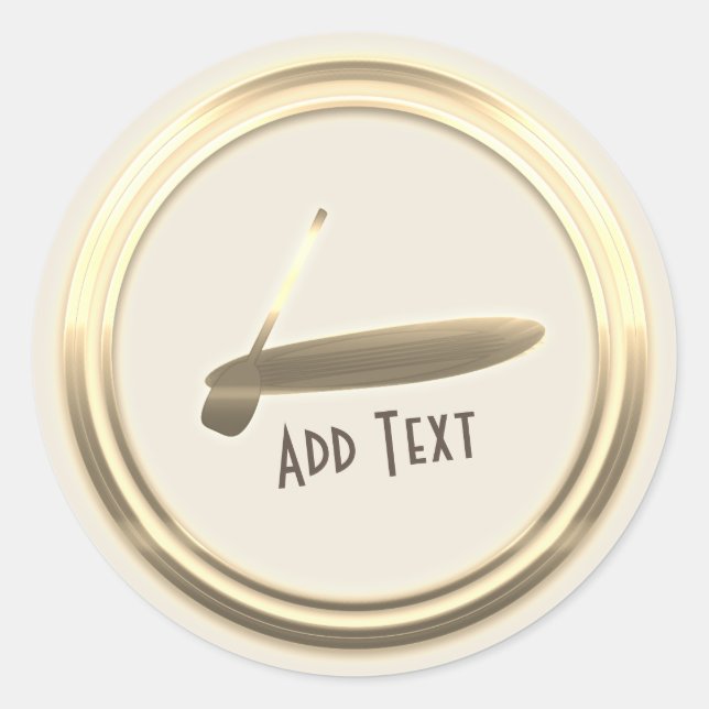 Adesivo Redondo Vinheta Dourada (Frente)