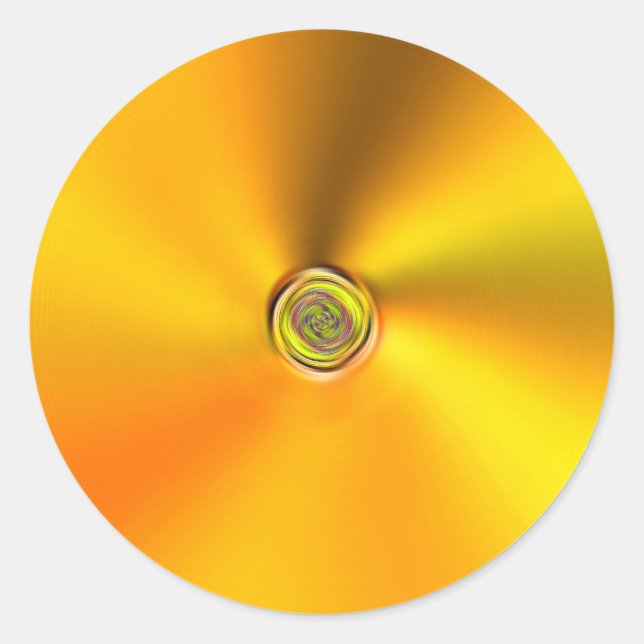 Adesivo Redondo Vinheta Dourada (Frente)