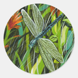 Adesivo Redondo Vinheta "Dragonfly"