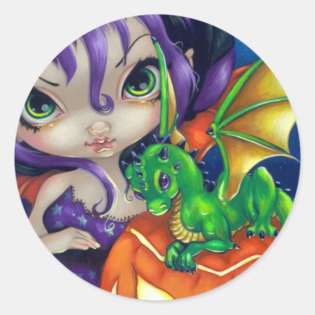 Adesivo Redondo Vinheta "Dragoning II" do Querido (Frente)