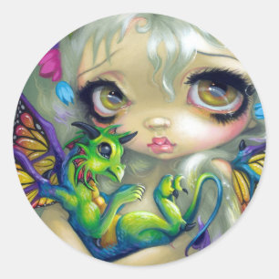 Adesivo Redondo Vinheta "Dragoning IV" do Querido