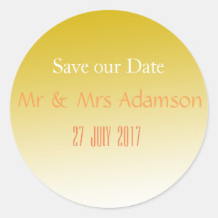 Adesivo Redondo Vinheta Elegante Dourada