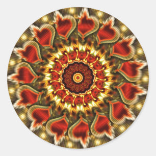 Adesivo Redondo Vinheta Espiral do Coração