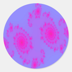Adesivo Redondo Vinheta espirrar rosa