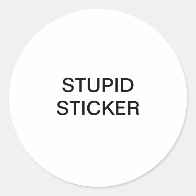 Adesivo Redondo Vinheta Estupida (Frente)
