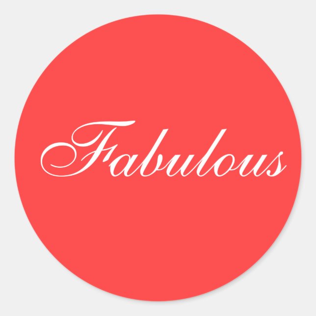 Adesivo Redondo Vinheta fabulosa (Frente)