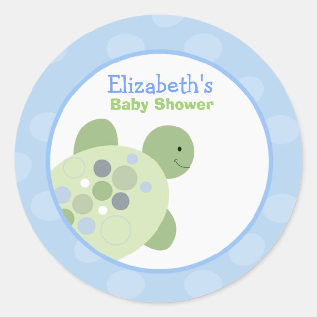 Adesivo Redondo Vinheta-Favor Personalizada Reboque-Tartaruga (Frente)