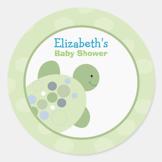 Adesivo Redondo Vinheta-Favor Personalizada Reboque-Tartaruga (Frente)