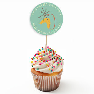 Adesivo Redondo Vinheta Favorável ao Chá de fraldas Moderno do Séc