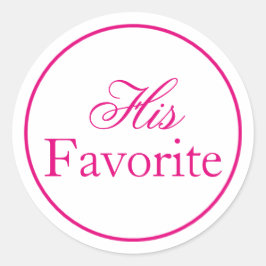 Adesivo Redondo Vinheta Favorita De Casamento "Sua Favorita" - Ros