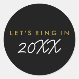 Adesivo Redondo Vinheta-favorita de "Vamos" no Ano Novo
