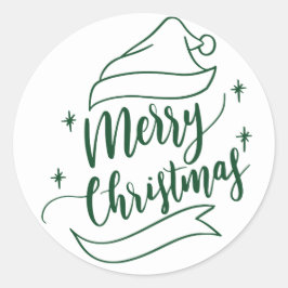 Adesivo Redondo Vinheta Feliz de Natal