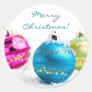 Adesivo Redondo Vinheta Feliz de Natal