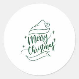 Adesivo Redondo Vinheta Feliz de Natal