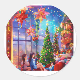 Adesivo Redondo Vinheta Festiva Cheer"