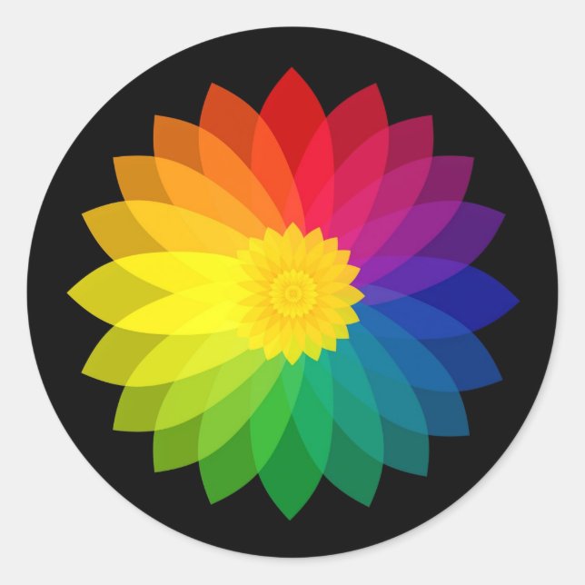 Adesivo Redondo Vinheta Flor (Frente)