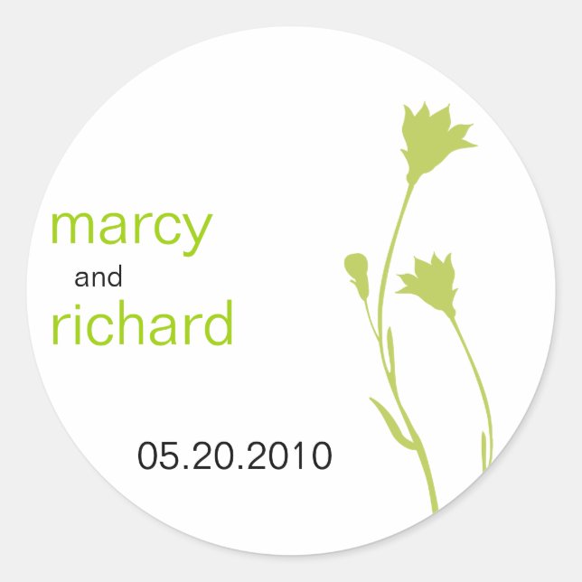 Adesivo Redondo Vinheta Floral Silhouter (Frente)