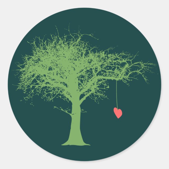 Adesivo Redondo Vinheta Frágil do Coração (Frente)