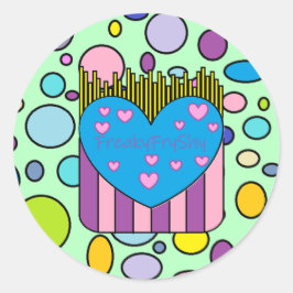 Adesivo Redondo Vinheta FreakyFryShy