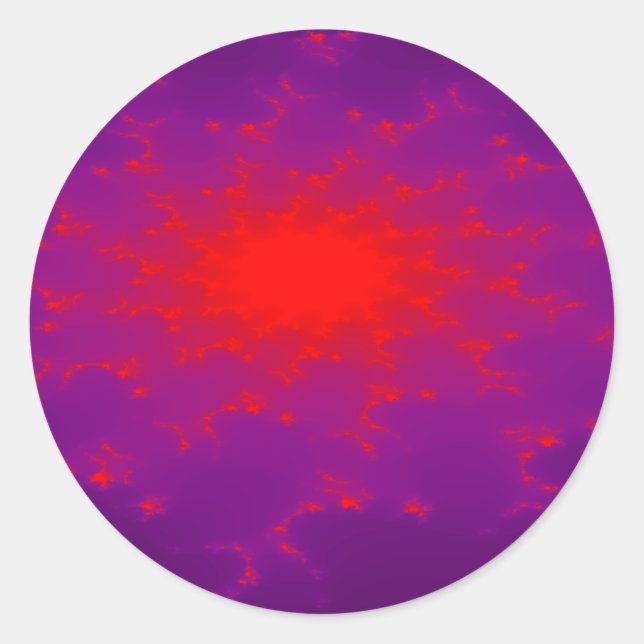 Adesivo Redondo Vinheta Galáxica a arder (Frente)