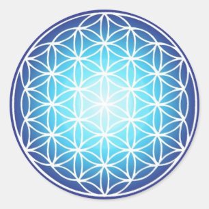 Adesivo Redondo Vinheta geométrica sagrada