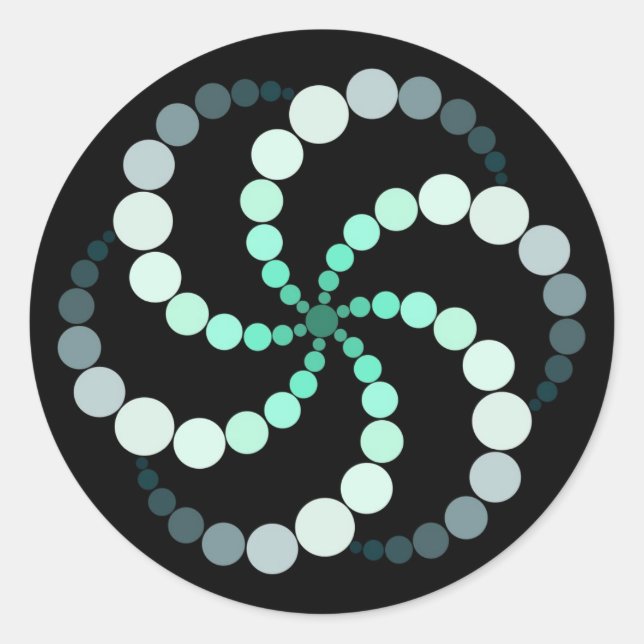 Adesivo Redondo Vinheta Geométrica Sagrada (Frente)