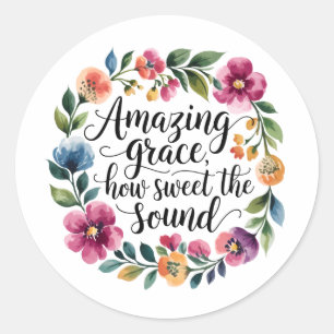 Adesivo Redondo Vinheta Grace Incrível Floral